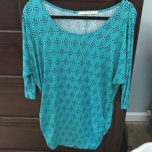 Jersey Top Aqua and Blue